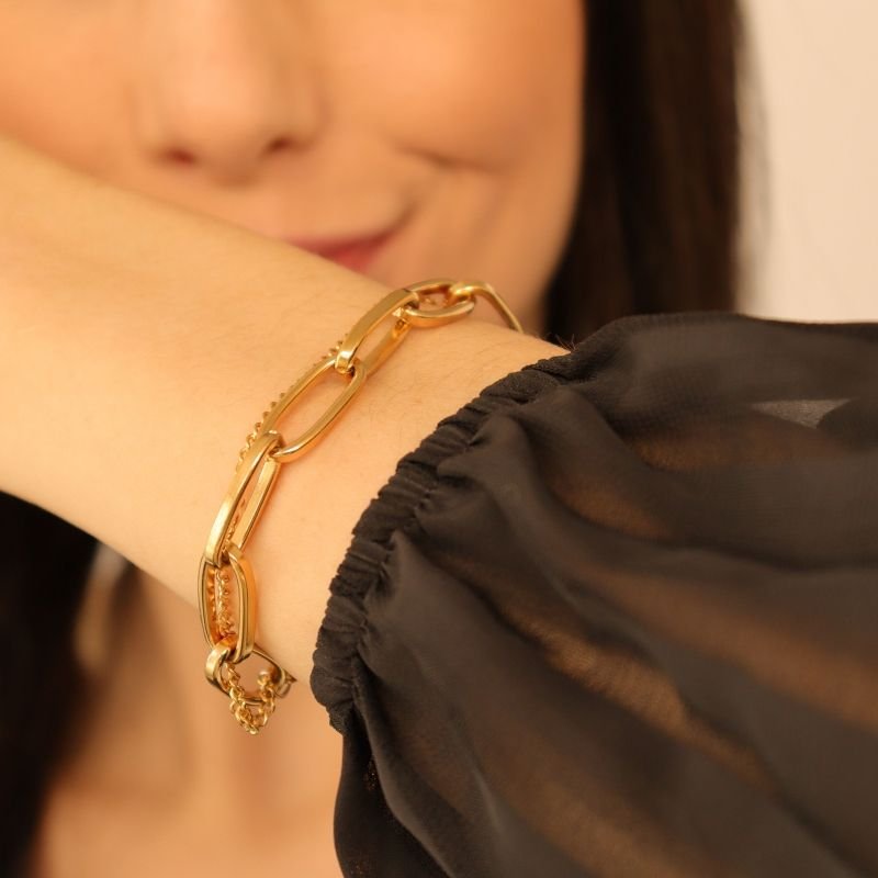 Pulseira Dupla Corrente em Aço Inox (Linha Premium)