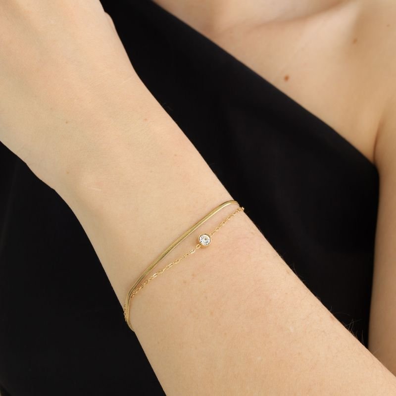 Pulseira Dupla em Aço Inox (Linha Premium)