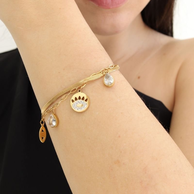 Pulseira Dupla em Aço Inox (Linha Premium)