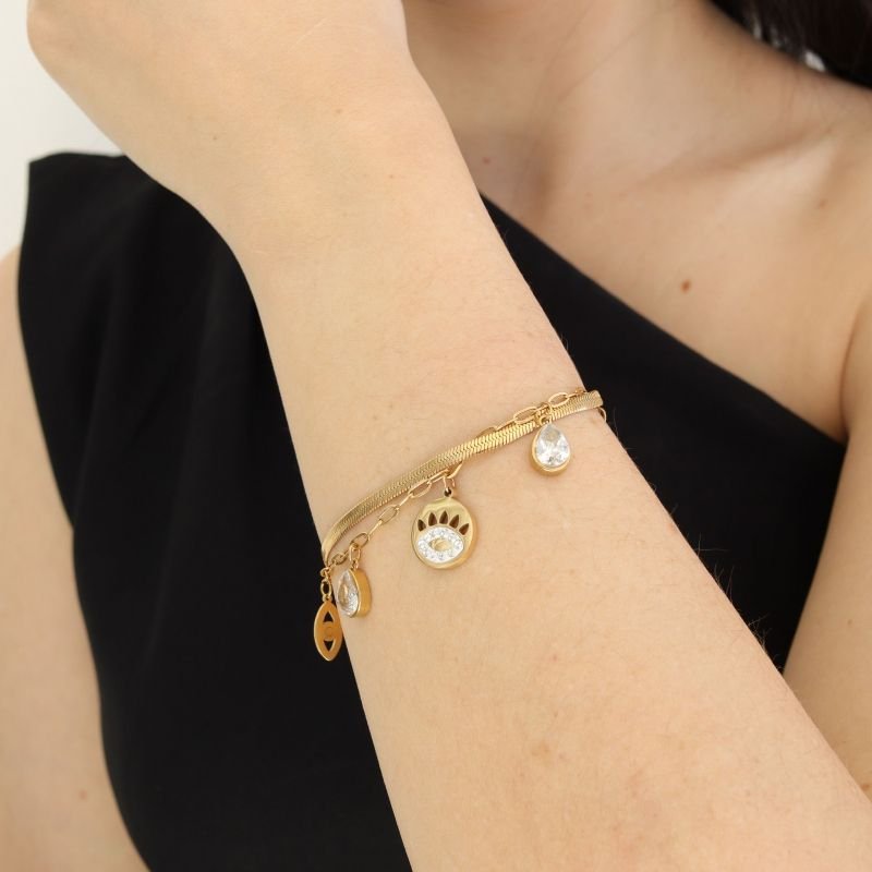 Pulseira Dupla em Aço Inox (Linha Premium)