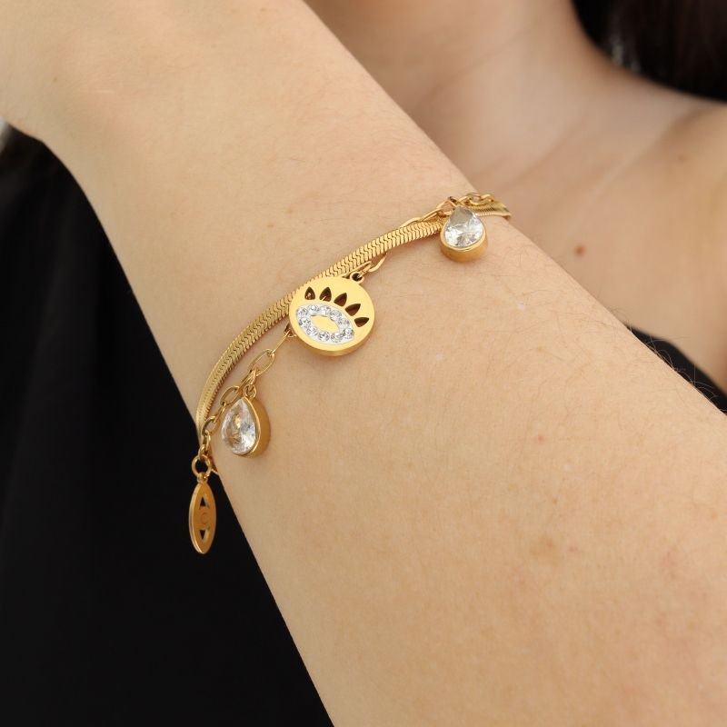 Pulseira Dupla em Aço Inox (Linha Premium)