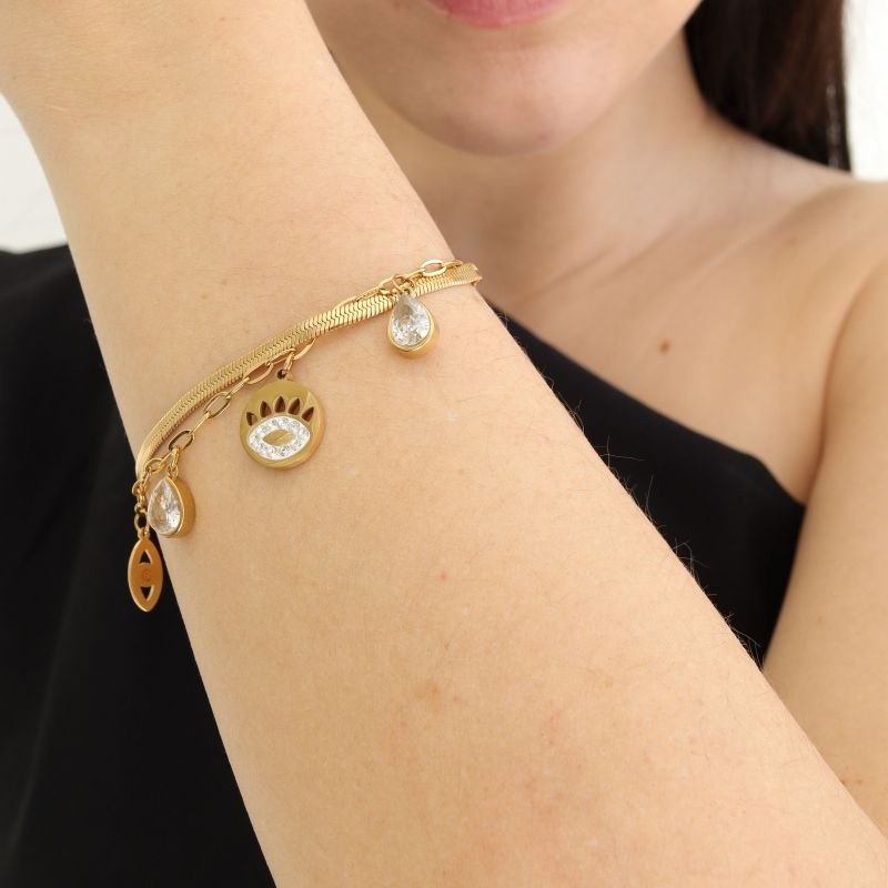 Pulseira Dupla em Aço Inox (Linha Premium)