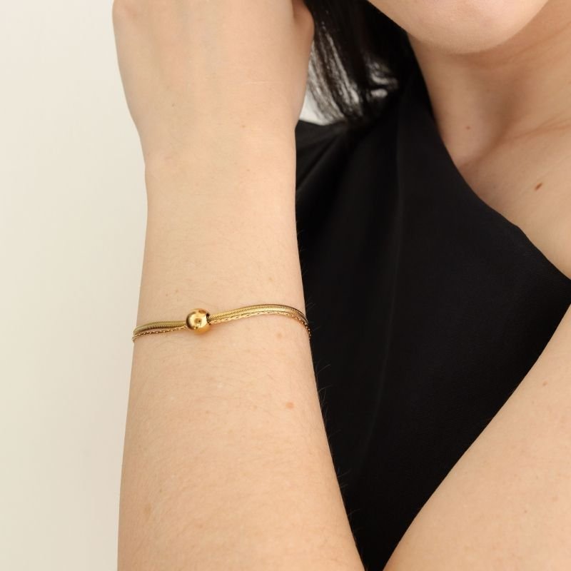 Pulseira Dupla Minimalista em Aço Inox (Linha Premium)