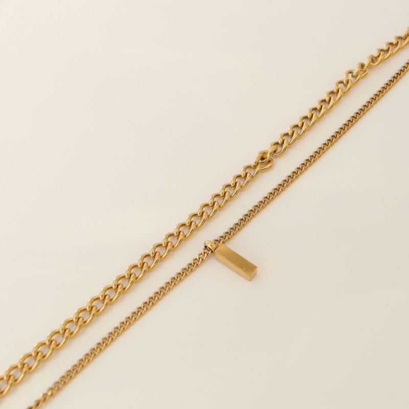 Pulseira Dupla Minimalista em Aço Inox