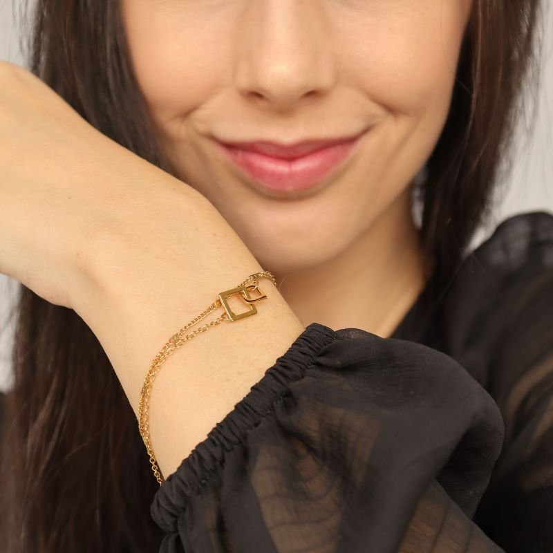 Pulseira Dupla Simples Aço Inox