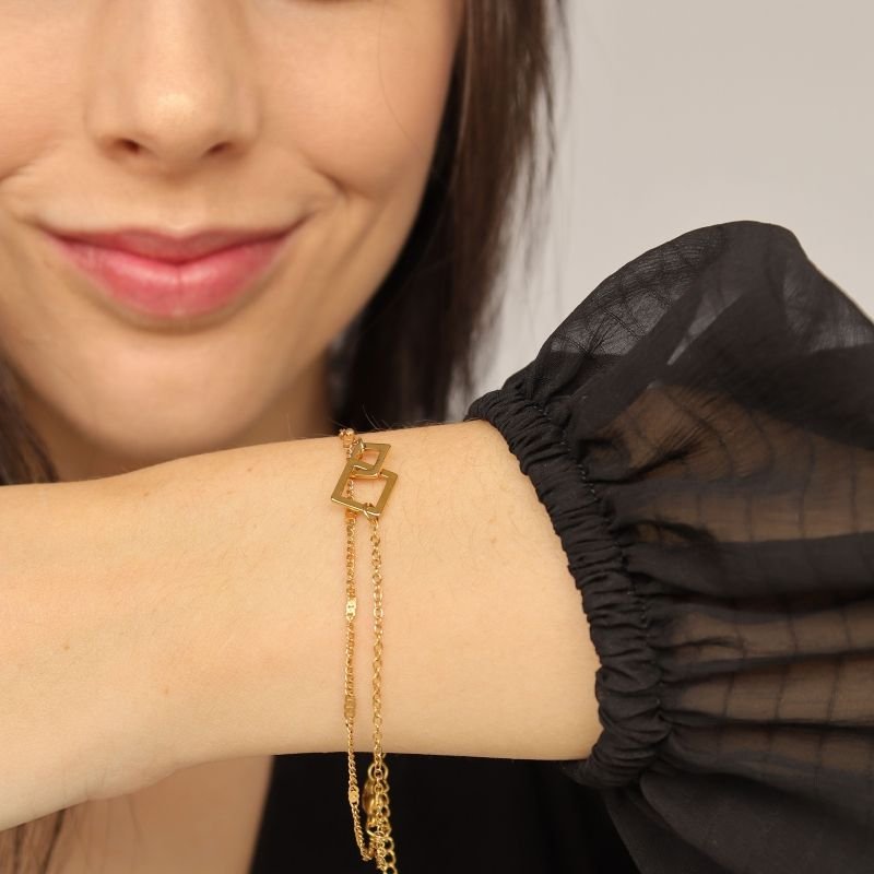 Pulseira Dupla Simples Aço Inox