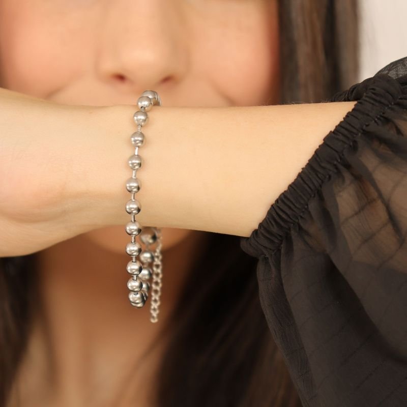 Pulseira Esferas em Aço Inox