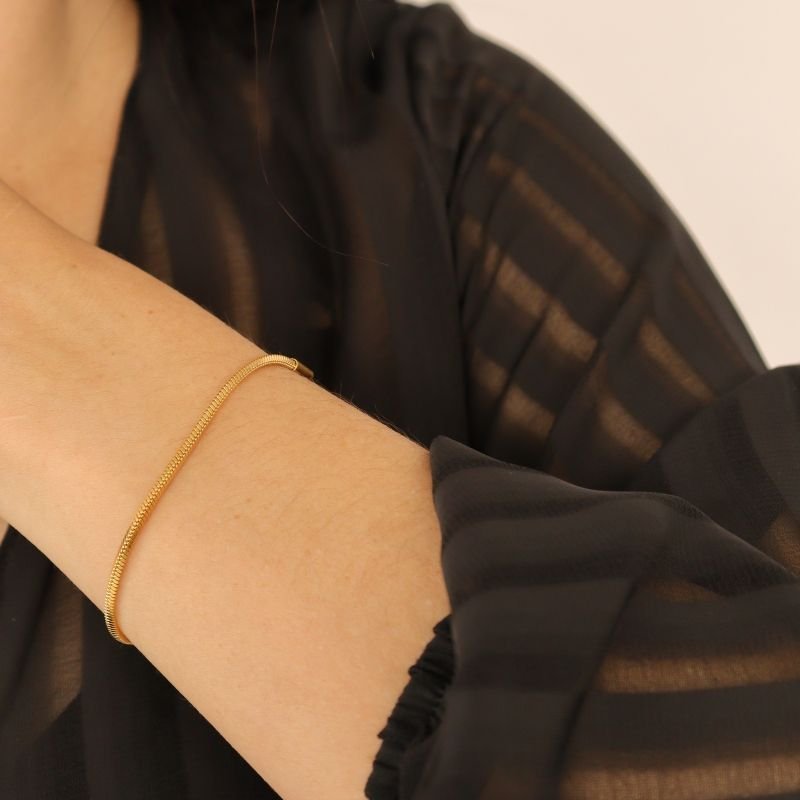 Pulseira Fina Delicada em Aço Inox