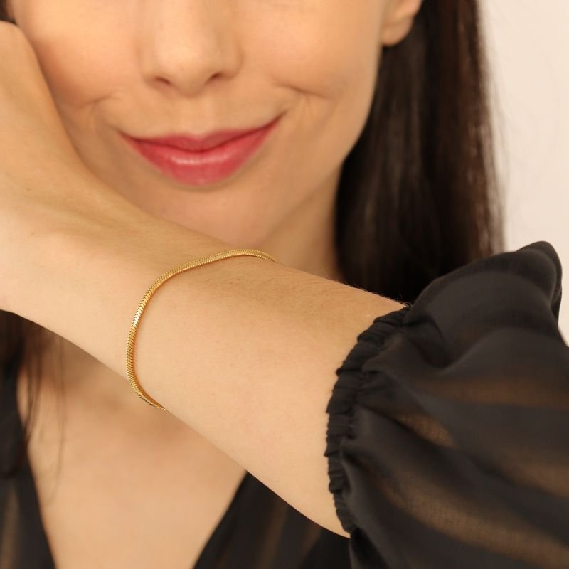 Pulseira Fina Delicada em Aço Inox