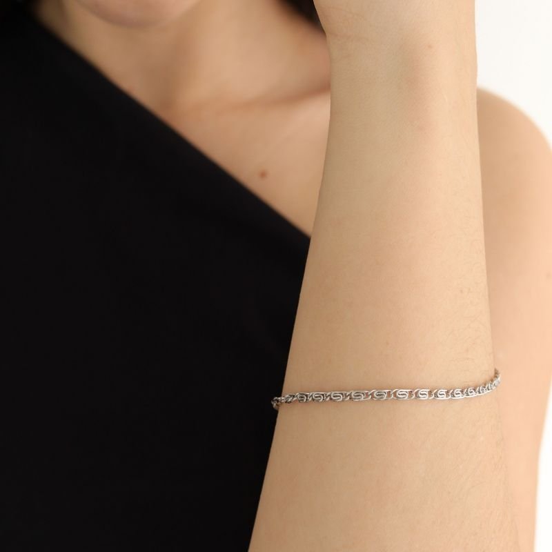Pulseira Fina Inspiração Dior em Aço Inox