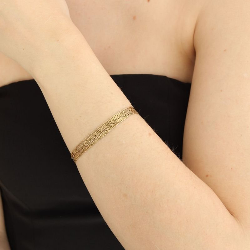 Pulseira Fios Glam em Aço Inox