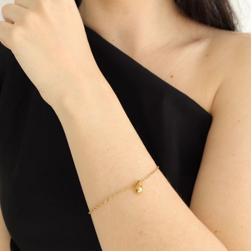 Pulseira Gota Delicada em Aço Inox