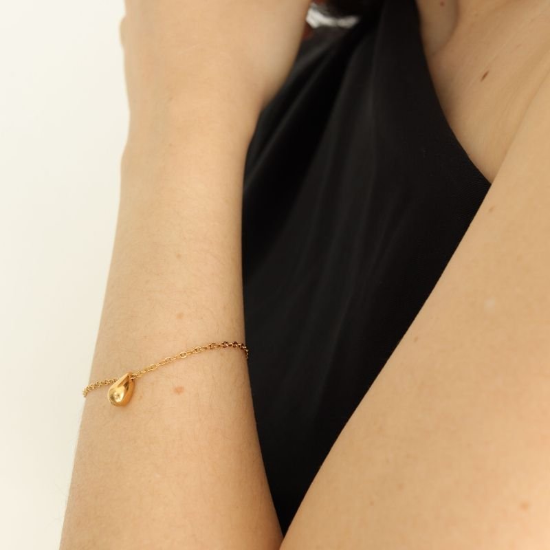 Pulseira Gota Delicada em Aço Inox