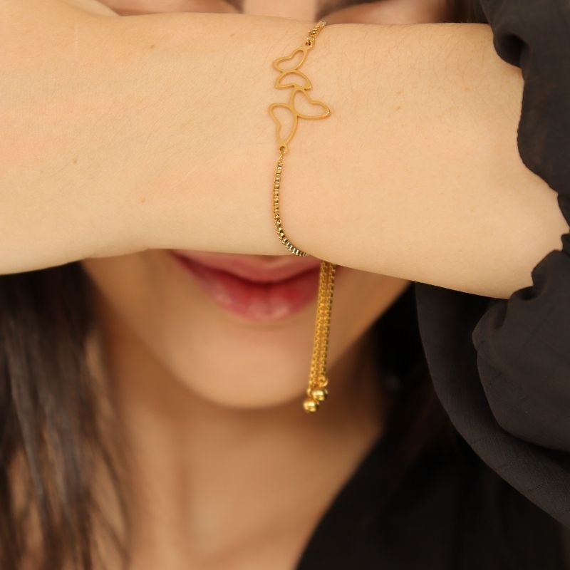 Pulseira Gravatinha Borboleta em Aço Inox