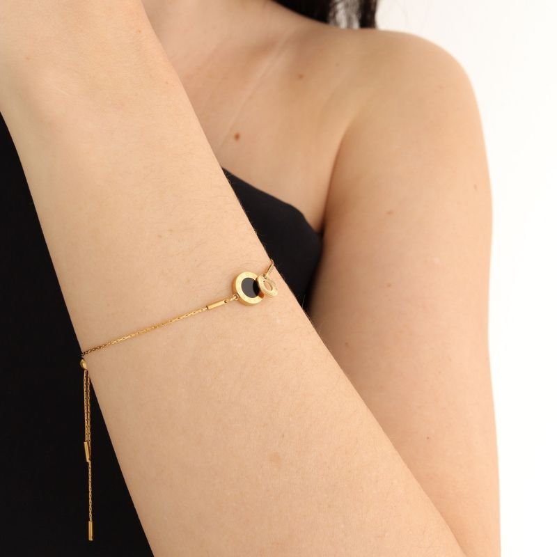 Pulseira Gravatinha com Detalhe Números Romanos em Aço Inox (Linha Premium)