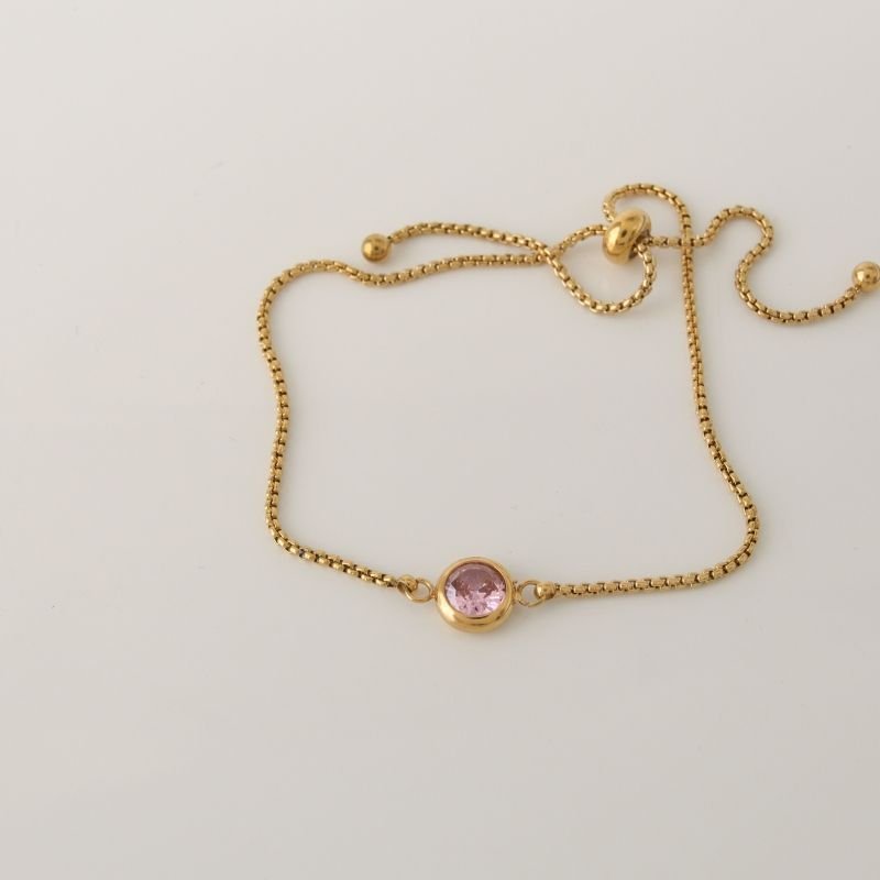 Pulseira Gravatinha Ponto de Luz em Aço Inox (Linha Premium)