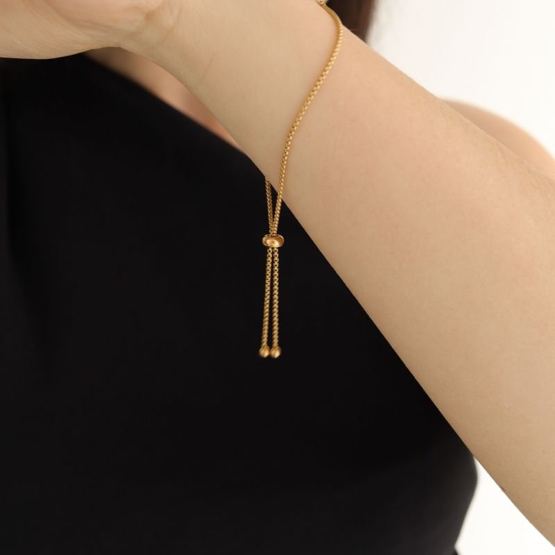 Pulseira Gravatinha Ponto de Luz em Aço Inox (Linha Premium)