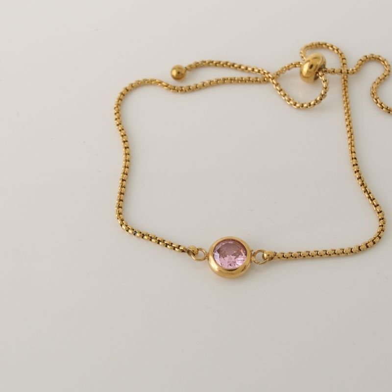 Pulseira Gravatinha Ponto de Luz em Aço Inox (Linha Premium)