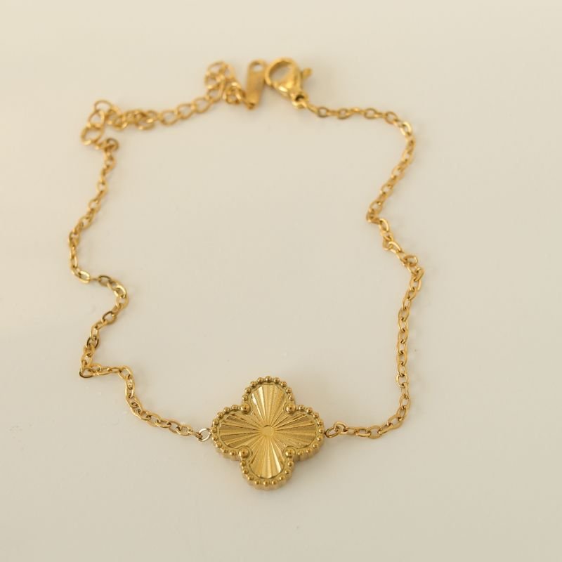 Pulseira Inspiração Van Cleef Minimalista em Aço Inox