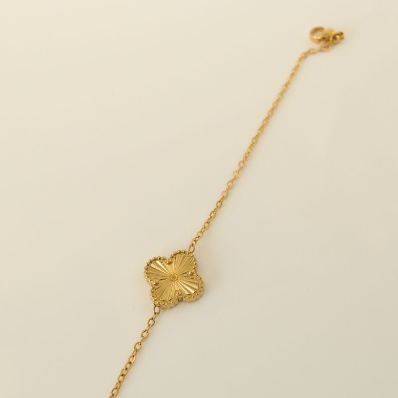 Pulseira Inspiração Van Cleef Minimalista em Aço Inox