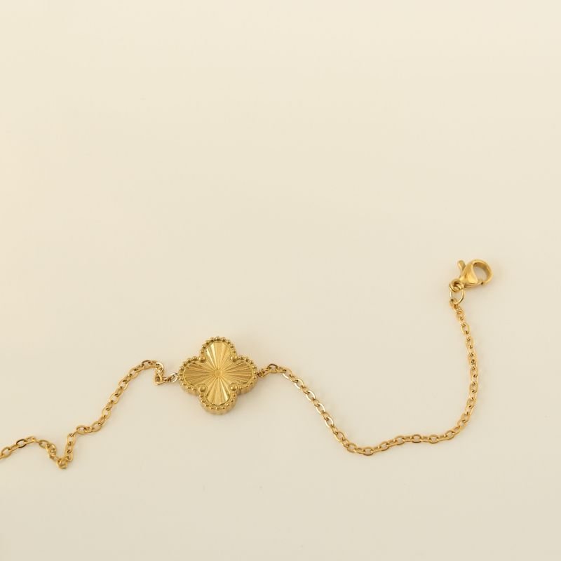 Pulseira Inspiração Van Cleef Minimalista em Aço Inox