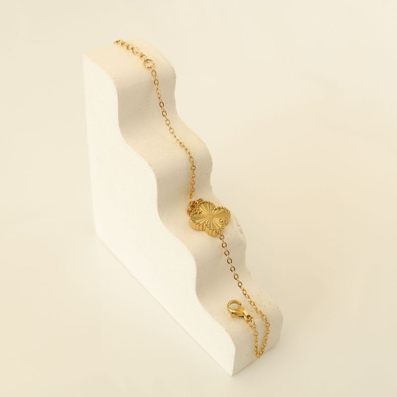 Pulseira Inspiração Van Cleef Minimalista em Aço Inox