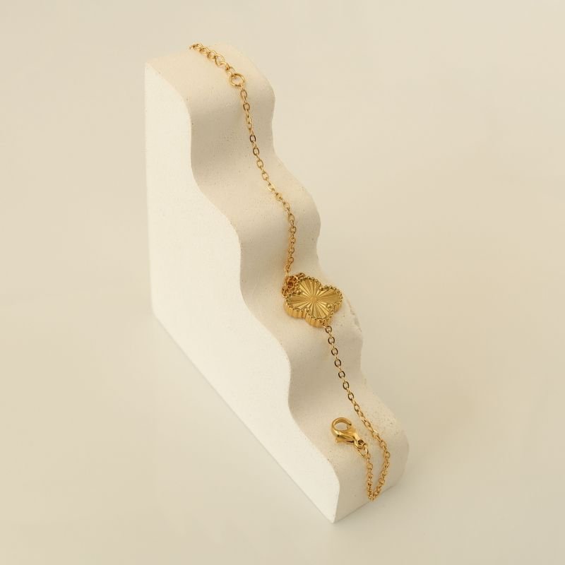 Pulseira Inspiração Van Cleef Minimalista em Aço Inox