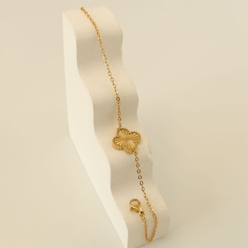 Pulseira Inspiração Van Cleef Minimalista em Aço Inox