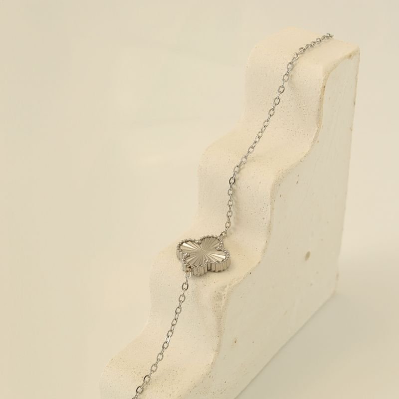 Pulseira Inspiração Van Cleef Minimalista em Aço Inox