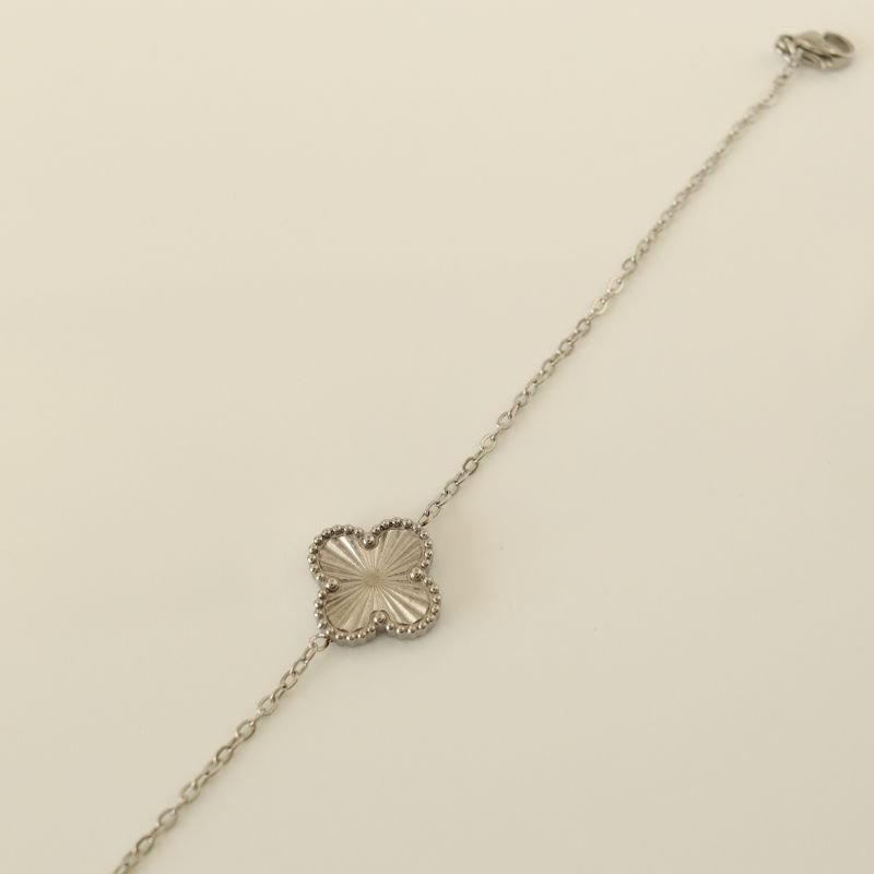 Pulseira Inspiração Van Cleef Minimalista em Aço Inox