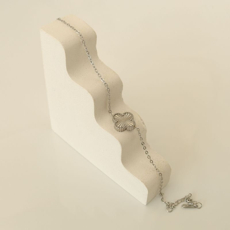 Pulseira Inspiração Van Cleef Minimalista em Aço Inox