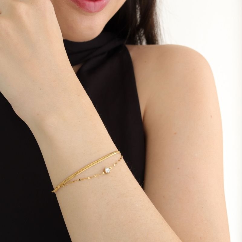 Pulseira Laminated Shine em Aço Inox (Linha Premium)