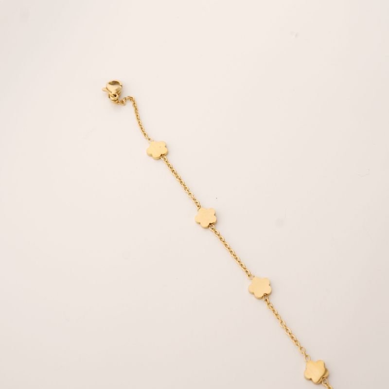 Pulseira Lucky Clover em Aço Inox