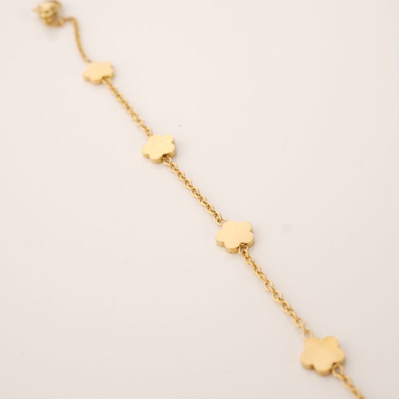 Pulseira Lucky Clover em Aço Inox