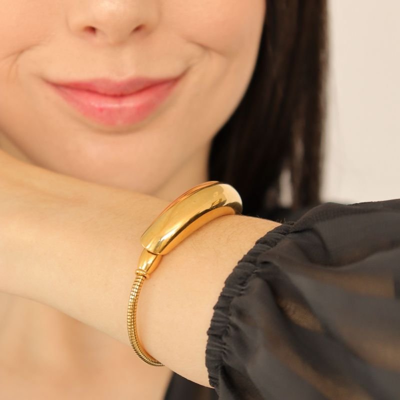 Pulseira Maximalista em Aço Inox (Linha Premium) Fecho Imã