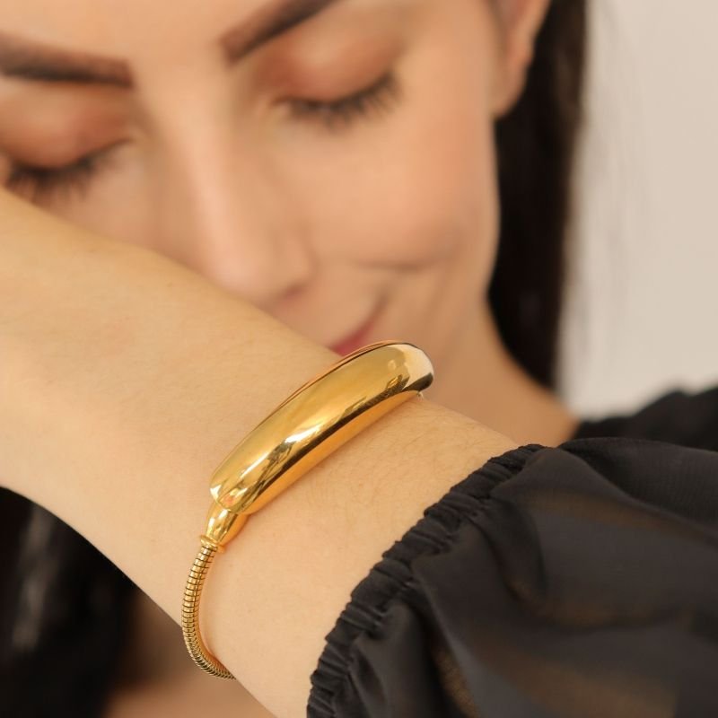 Pulseira Maximalista em Aço Inox (Linha Premium) Fecho Imã