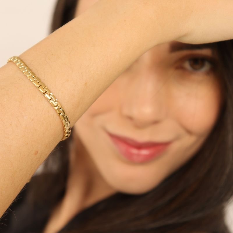 Pulseira Minimalista Moderna em Aço Inox