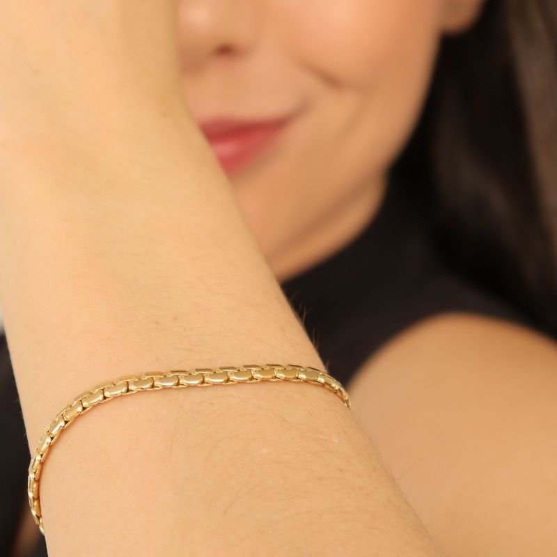 Pulseira Minimalista Moderna em Aço Inox