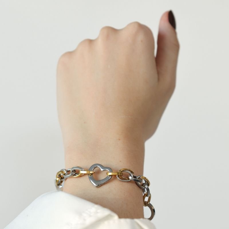 Pulseira Moderna Duo em Aço Inox (Linha Premium)