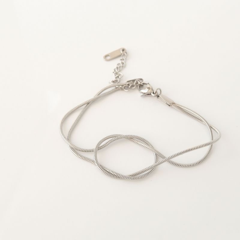 Pulseira Nó Prata em Aço Inox