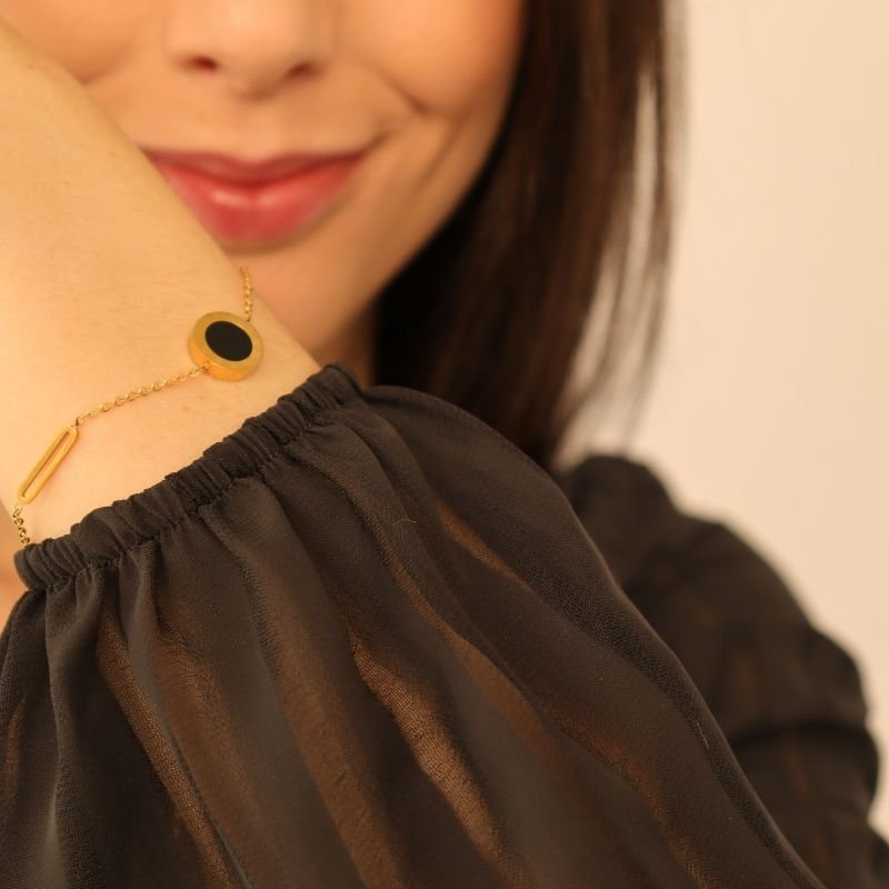 Pulseira Número Romano Delicada em Aço Inox