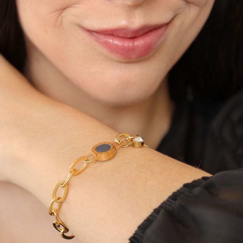 Pulseira Número Romanos em Aço Inox (Linha Premium)