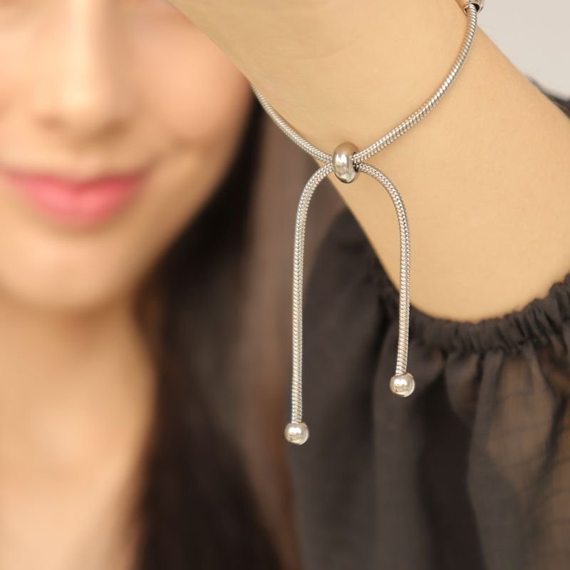 Pulseira Pandora em Aço Inox (Linha Premium) Gravatinha