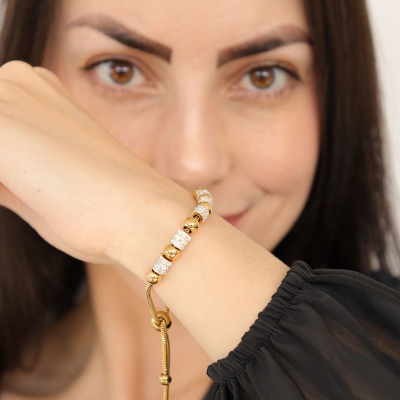 Pulseira Pandora em Aço Inox (Linha Premium) Gravatinha