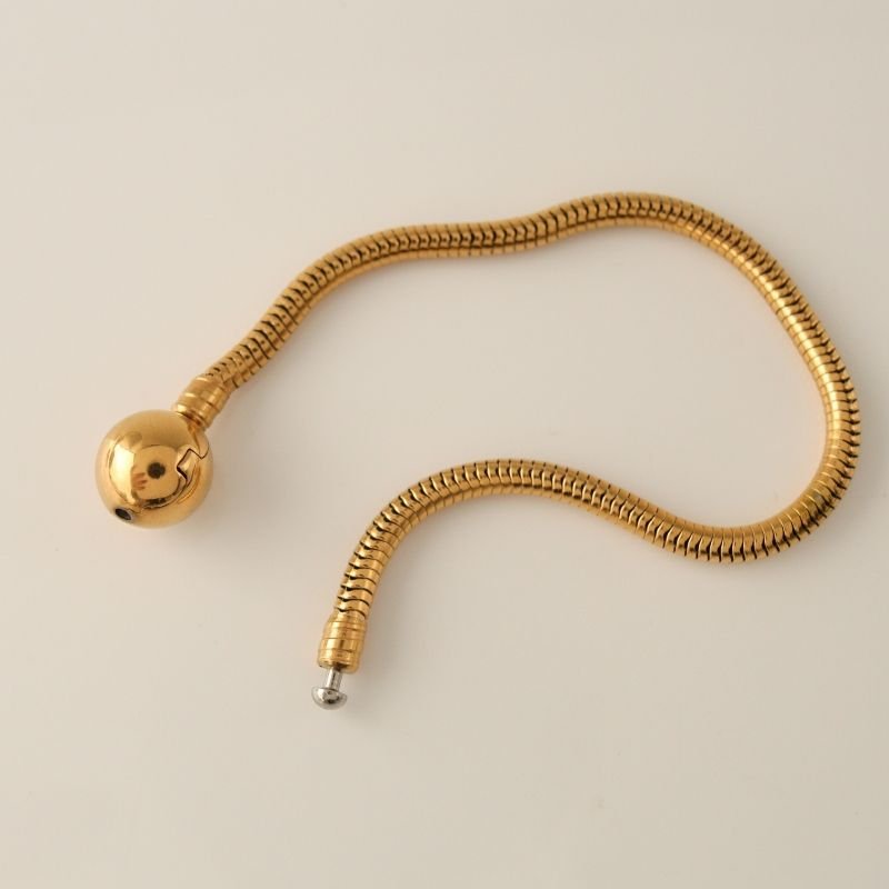 Pulseira Pandora para Berloques em Aço Inox 17cm de comprimento