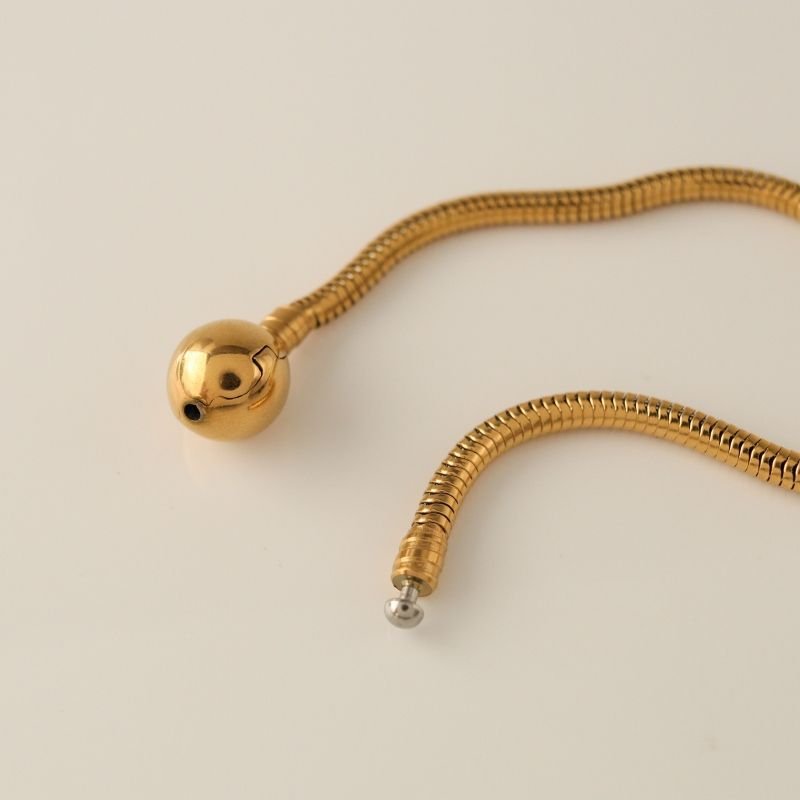 Pulseira Pandora para Berloques em Aço Inox 17cm de comprimento