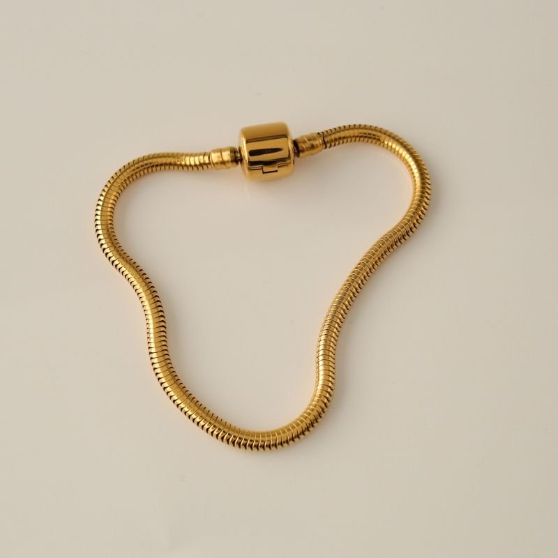 Pulseira Pandora para Berloques em Aço Inox 19cm de comprimento