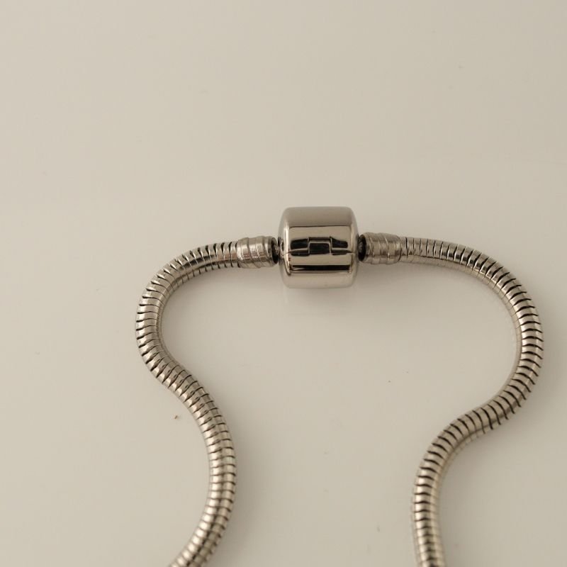 Pulseira Pandora para Berloques em Aço Inox 21cm de comprimento