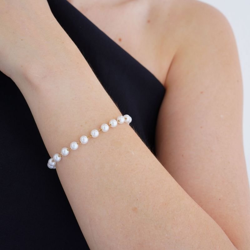 Pulseira Pearl Minimal em Aço Inox