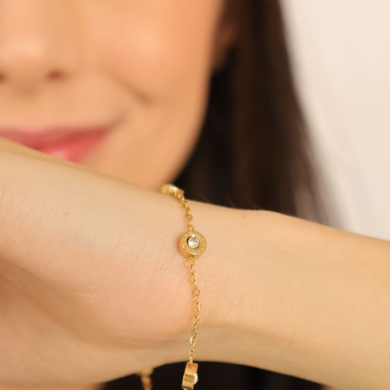 Pulseira Ponto de Luz em Aço Inox